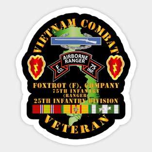 Vietnam Combat Vet - F Co 75th Infantry (Ranger) - 25th ID SSI Sticker